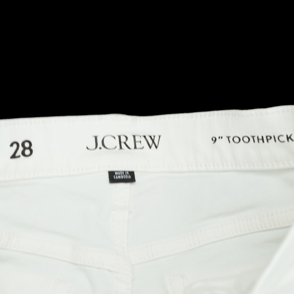 JCREW Size 28 9" Toothpick Jeans in White Wash - $128 BQ310 - Picture 4 of 5